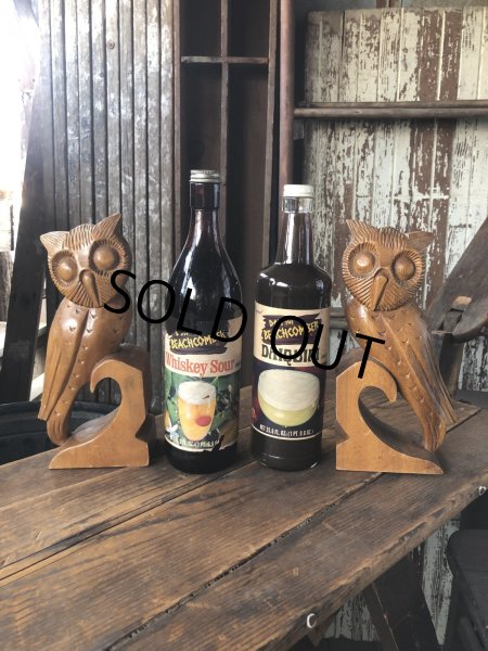 画像1: Vintage Alii Woods Genuine Monkey Pod Owl Bookend (R780)  (1)