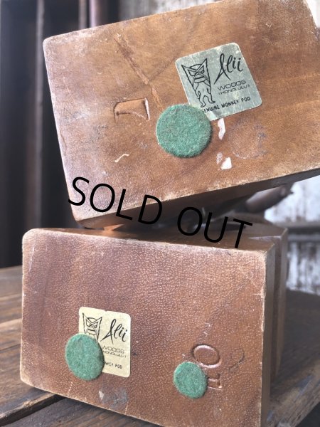 画像2: Vintage Alii Woods Genuine Monkey Pod Owl Bookend (R780)  (2)