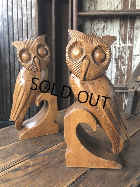 画像7: Vintage Alii Woods Genuine Monkey Pod Owl Bookend (R780)  (7)