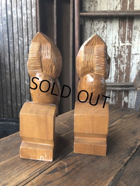 画像4: Vintage Alii Woods Genuine Monkey Pod Owl Bookend (R780)  (4)