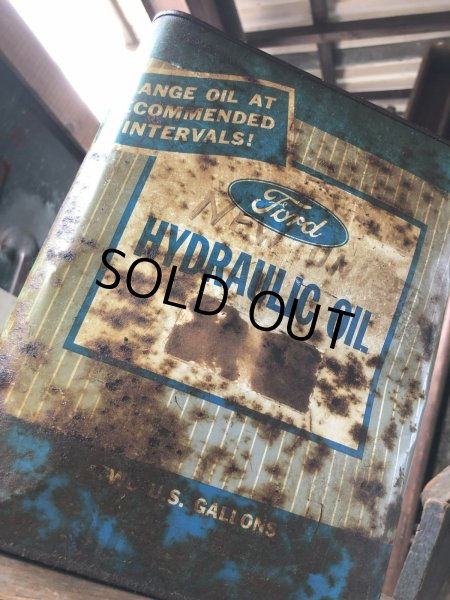 画像6: Vintage Oil Can Ford Hydraulic Oil 2GL (R789) (6)