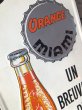 画像13: 60s Vintage Orange Miami soda Advertising Embossed Store Sign (R793) (13)