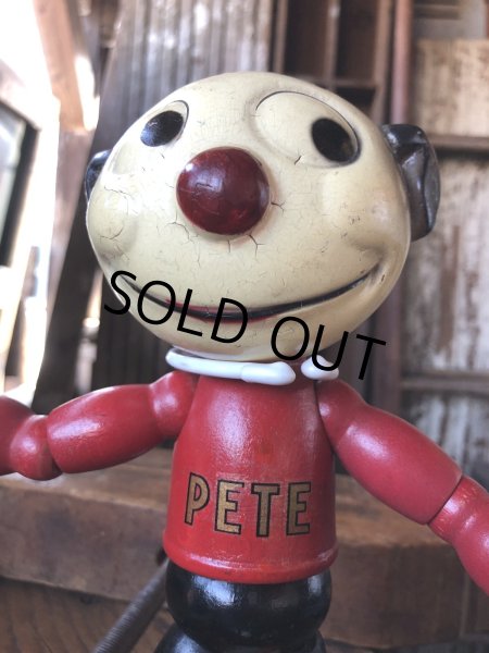 画像7: 30s Antique Cameo Doll Co. Walter Lantz Pete The Pup Wood & Composition Jointed Toy (R795) (7)