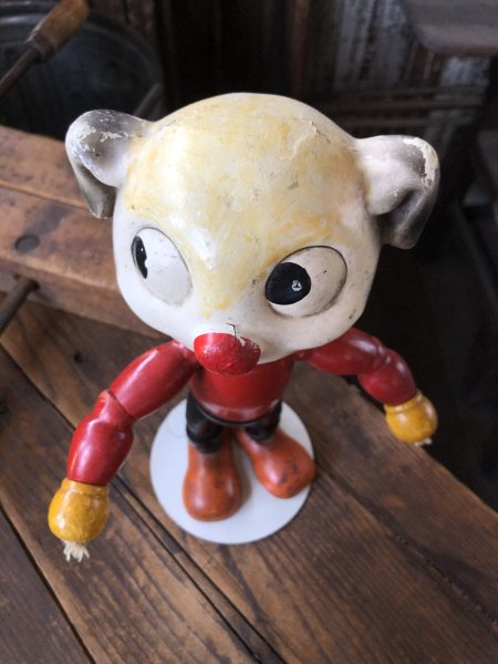 画像8: 30s Antique Cameo Doll Co. Walter Lantz Pete The Pup Wood & Composition Jointed Toy (R794) (8)