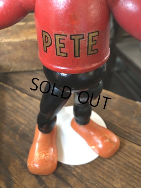 画像6: 30s Antique Cameo Doll Co. Walter Lantz Pete The Pup Wood & Composition Jointed Toy (R795) (6)