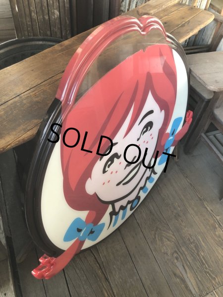 画像21: U.S.A Wendy's Restaurant Wendy Logo Huge Sign 106x115cm (R796) (21)