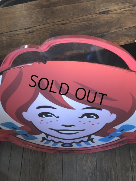 画像15: U.S.A Wendy's Restaurant Wendy Logo Huge Sign 106x115cm (R796) (15)