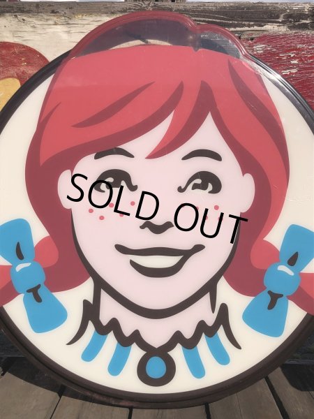 画像26: U.S.A Wendy's Restaurant Wendy Logo Huge Sign 106x115cm (R796) (26)