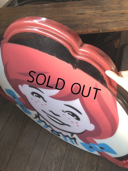 画像8: U.S.A Wendy's Restaurant Wendy Logo Huge Sign 106x115cm (R796) (8)