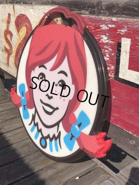 画像24: U.S.A Wendy's Restaurant Wendy Logo Huge Sign 106x115cm (R796) (24)