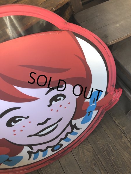 画像10: U.S.A Wendy's Restaurant Wendy Logo Huge Sign 106x115cm (R796) (10)