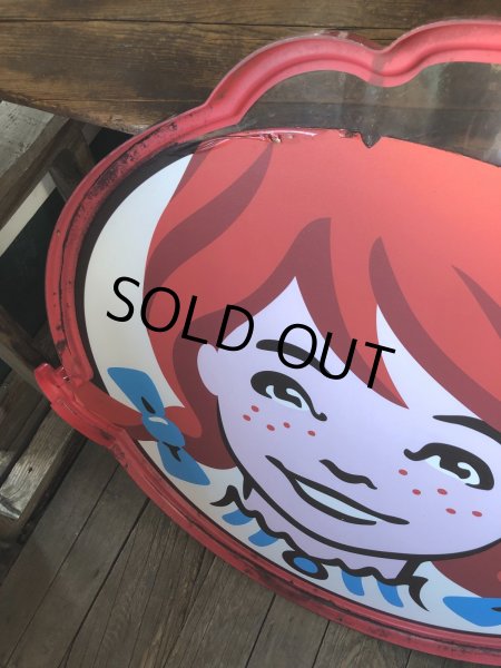 画像11: U.S.A Wendy's Restaurant Wendy Logo Huge Sign 106x115cm (R796) (11)