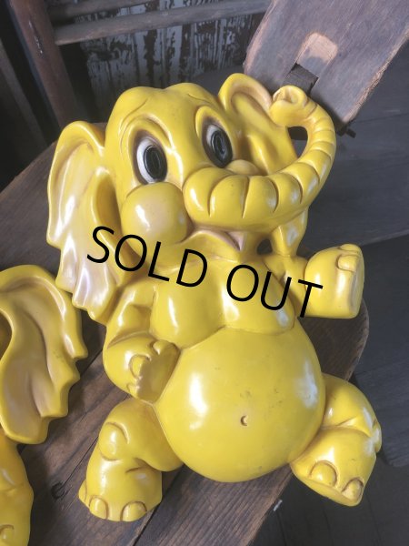 画像11: 70s Vintage Homco Wall Deco Yellow Elephant  (R795) (11)