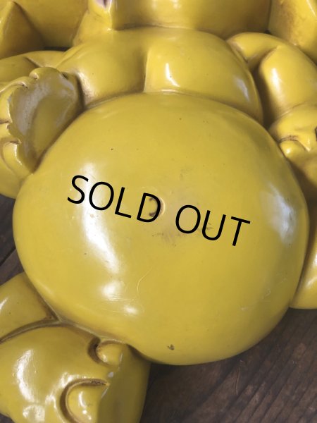 画像9: 70s Vintage Homco Wall Deco Yellow Elephant  (R795) (9)