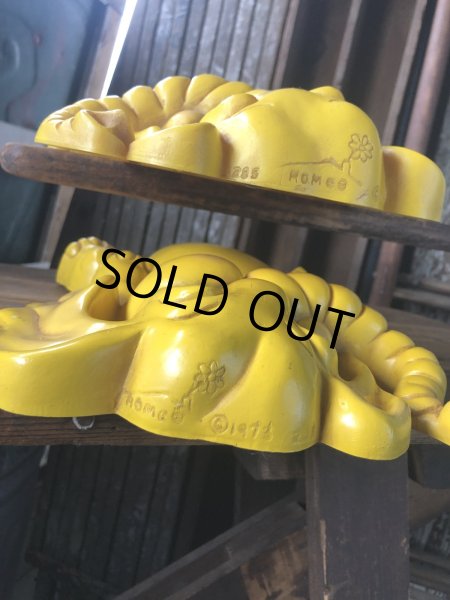 画像3: 70s Vintage Homco Wall Deco Yellow Elephant  (R795) (3)