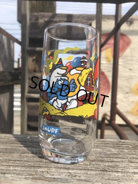 画像4: 80s Vintage Glass Hardee's PAPA SMURF (R780) (4)