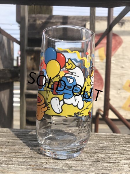 画像2: 80s Vintage Glass Hardee's PAPA SMURF (R780) (2)