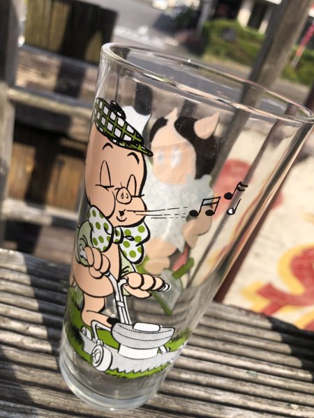 画像2: 70s Vintage Pepsi Glass Porky Pig & Petunia Pig (R794) (2)