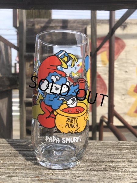 画像1: 80s Vintage Glass Hardee's PAPA SMURF (R780) (1)