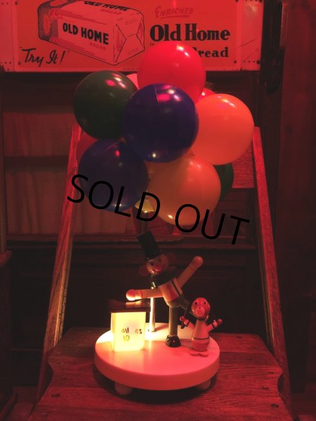 画像16: 70s Vintage Dolly Toy BALLOON VENDER Nursery Lamp (R805) (16)