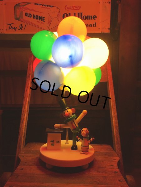 画像17: 70s Vintage Dolly Toy BALLOON VENDER Nursery Lamp (R805) (17)