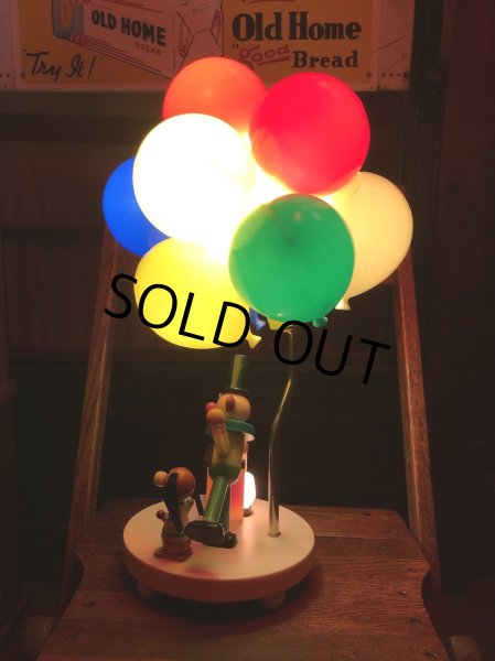 画像24: 70s Vintage Dolly Toy BALLOON VENDER Nursery Lamp (R805) (24)