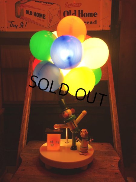 画像27: 70s Vintage Dolly Toy BALLOON VENDER Nursery Lamp (R805) (27)