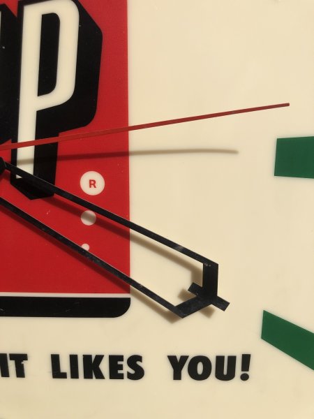 画像7: 【店舗引き取り限定】 〜60s Vintage 7UP Advertising Store Display Lighted Clock Sign 77x77cm Huge !!! (R811) (7)
