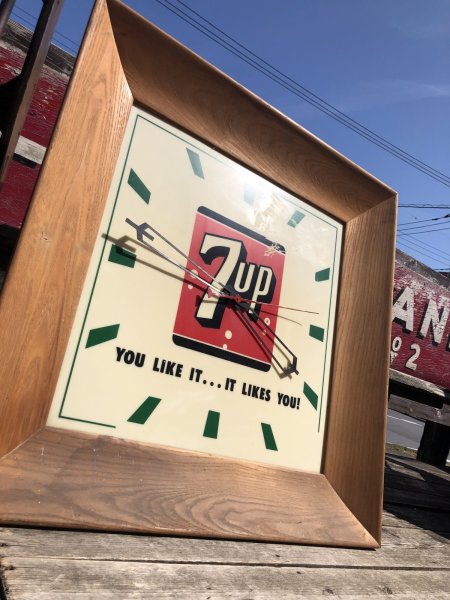 画像12: 【店舗引き取り限定】 〜60s Vintage 7UP Advertising Store Display Lighted Clock Sign 77x77cm Huge !!! (R811) (12)