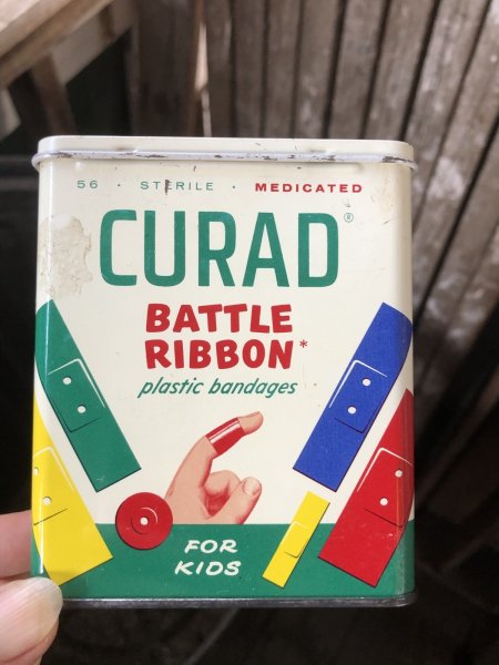 画像8: Vintage Curity Band-Aid Can CURAD Battle Ribbow (R817) (8)