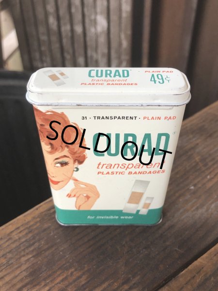 画像1: Vintage Curity Band-Aid Can CURAD transparent (R819) (1)