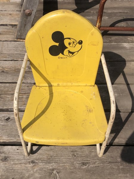 画像17: 50s Vintage Disney Mickey Mouse Kids Metal Lawn Chair (R823) (17)
