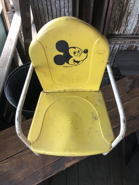 画像7: 50s Vintage Disney Mickey Mouse Kids Metal Lawn Chair (R823) (7)