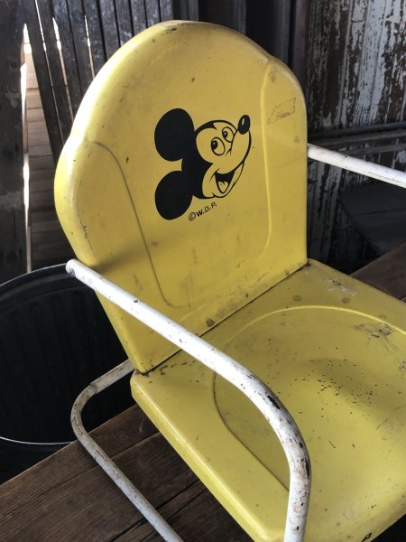画像6: 50s Vintage Disney Mickey Mouse Kids Metal Lawn Chair (R823) (6)