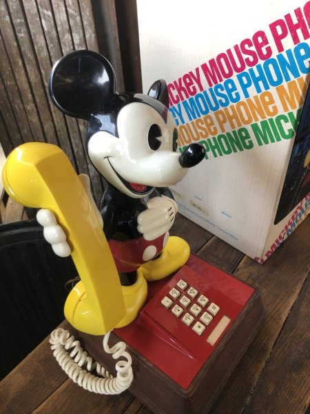 画像11: 70s Vintage Disney Mickey Mouse Telephone w/box (R824) (11)