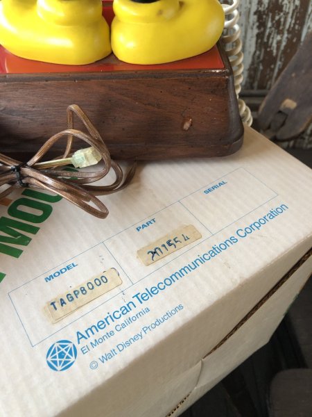画像5: 70s Vintage Disney Mickey Mouse Telephone w/box (R824) (5)