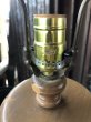 画像7: Vintage Wood Base Milk Glass Table Lamp (R832) (7)