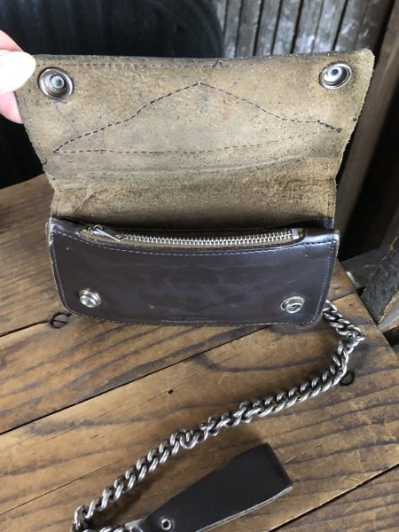 画像2: c.50s Harley-Davidson Leather Wallet w/Chain (R838) (2)