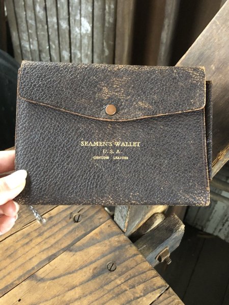 画像1: WWII are Vintage Seamen's Wallet USA (R835) (1)