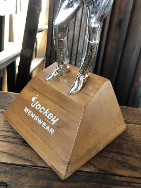 画像10: 50s Vintage JOCKEY MensWear Advertising Store Display Countertop Statue Trophy (R839) (10)