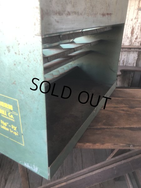 画像28: Vintage Southern Twist Drill Co. Advertising Hardware Store Display Cabinet (R840) (28)