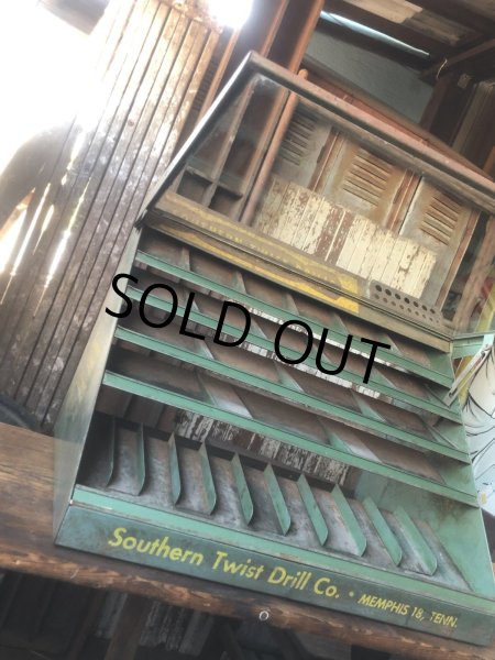 画像24: Vintage Southern Twist Drill Co. Advertising Hardware Store Display Cabinet (R840) (24)