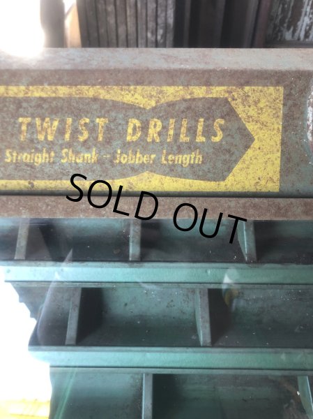 画像13: Vintage Southern Twist Drill Co. Advertising Hardware Store Display Cabinet (R840) (13)