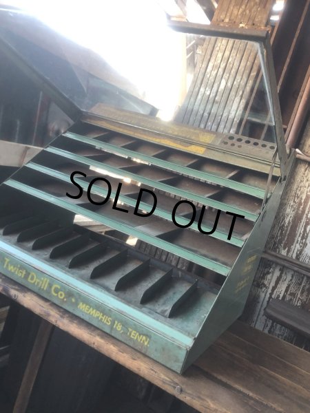 画像20: Vintage Southern Twist Drill Co. Advertising Hardware Store Display Cabinet (R840) (20)