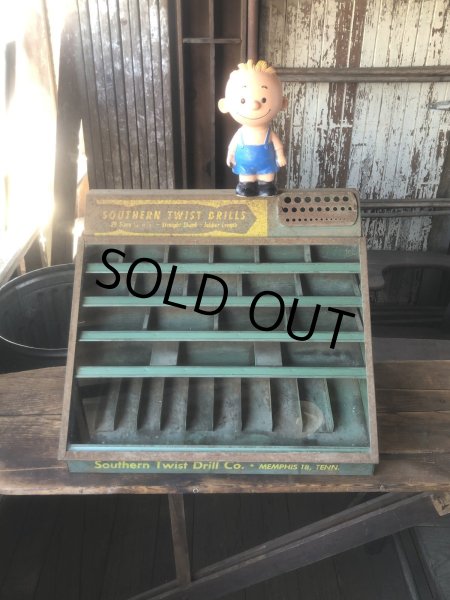 画像35: Vintage Southern Twist Drill Co. Advertising Hardware Store Display Cabinet (R840) (35)