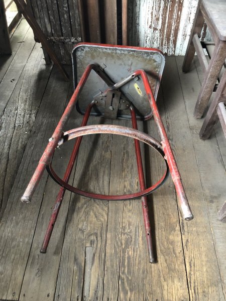 画像7: Vintage Industrial Metal High Stools Chair (R848) (7)