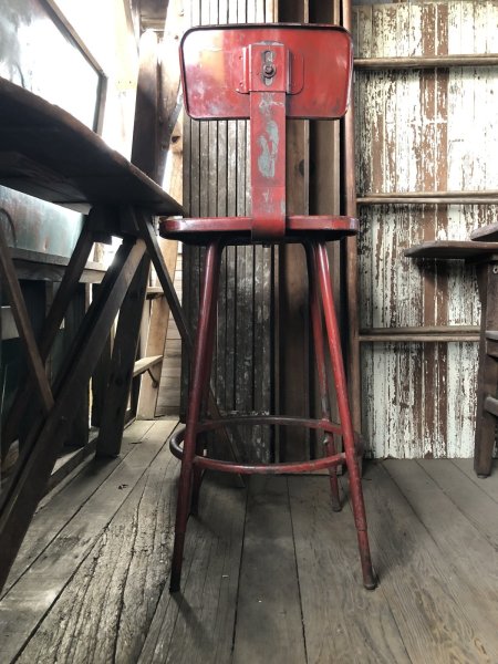画像4: Vintage Industrial Metal High Stools Chair (R848) (4)
