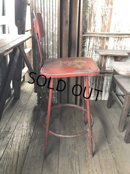 画像5: Vintage Industrial Metal High Stools Chair (R848) (5)