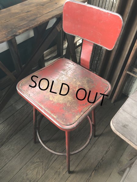 画像14: Vintage Industrial Metal High Stools Chair (R848) (14)