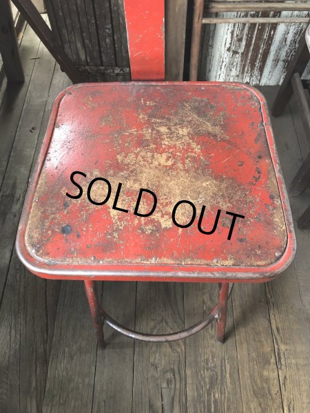 画像15: Vintage Industrial Metal High Stools Chair (R848) (15)